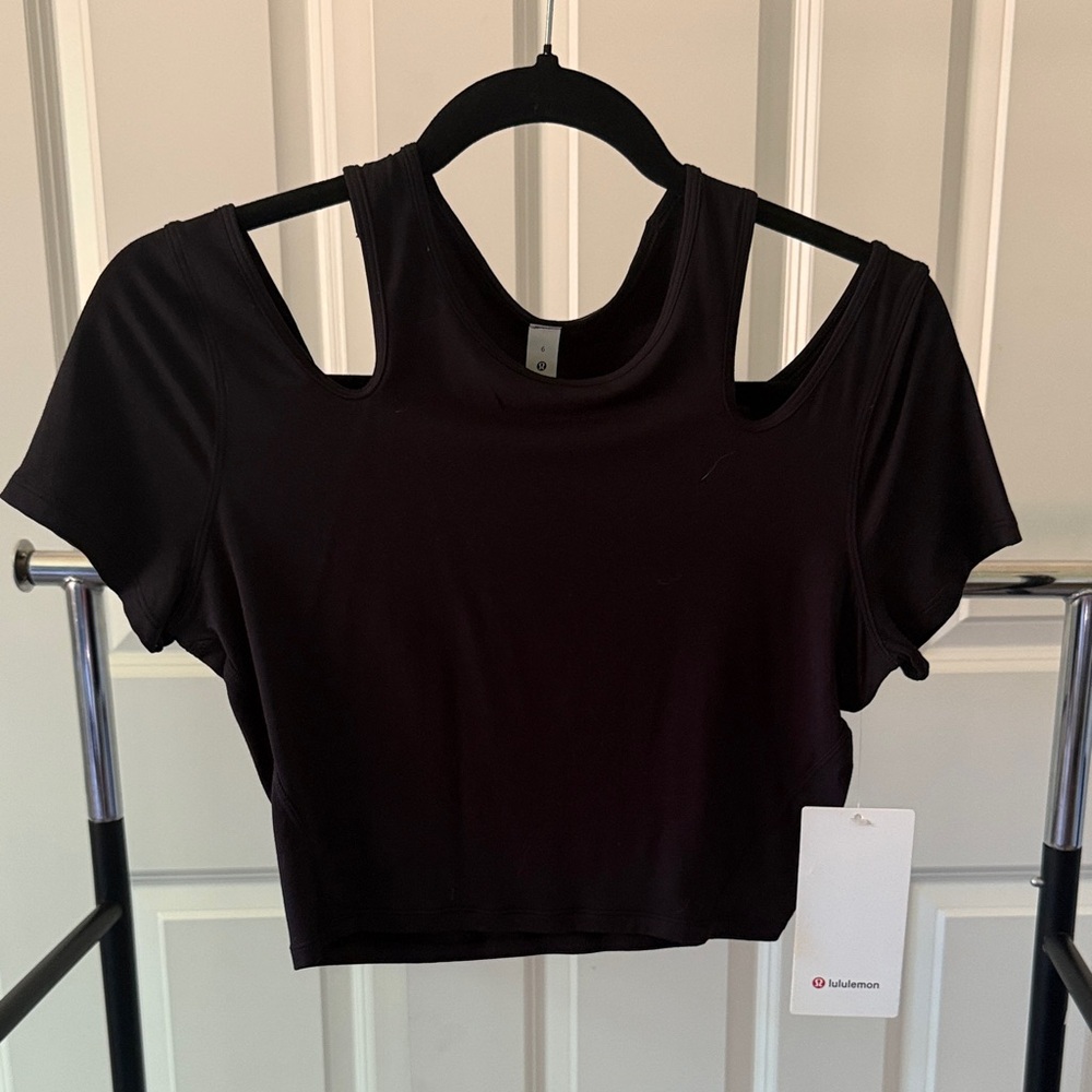 lululemon athletica Black Cut-Out Crop Top